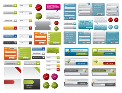 Login interface with search web vector material Login interface with search web vector material