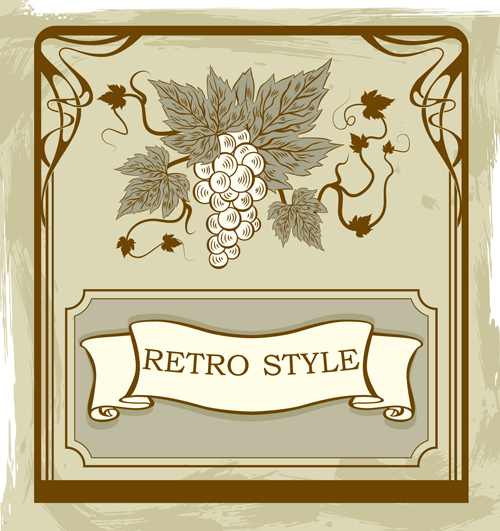 style Retro font grape wine 