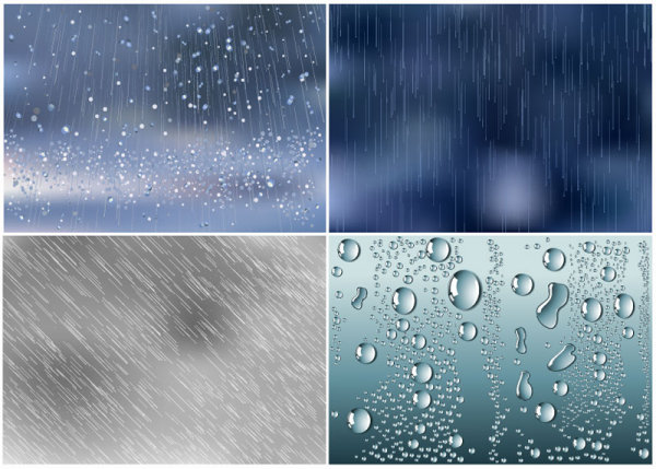 Water droplets background vector 02