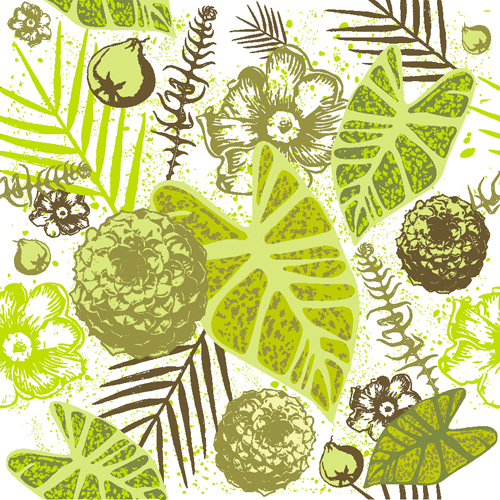 Flower vector pattern 04