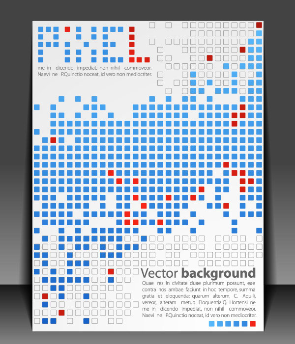 creative Pixels background vector set 01