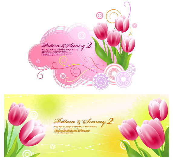 Tulip fantasy background vector