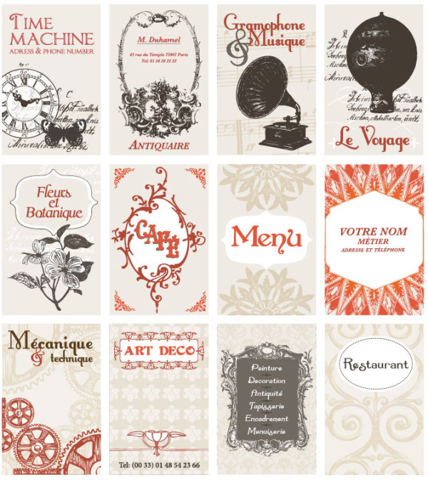 Presentation of creative coffee cards design elements vector 01