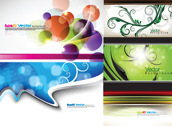 Elements of plant decorative pattern spot backgrounds Vector graphic