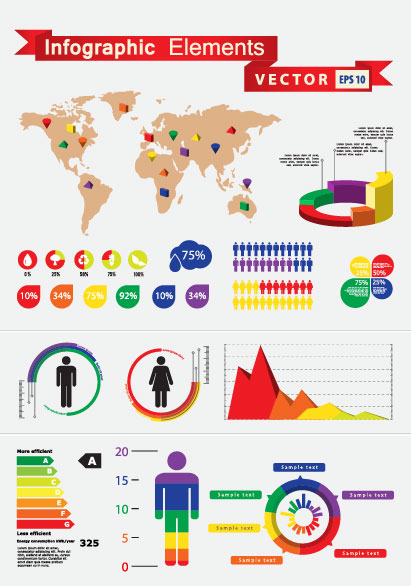 Business Graphic data report 07 vector set
