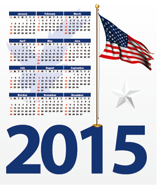 flag calendar american 2015 