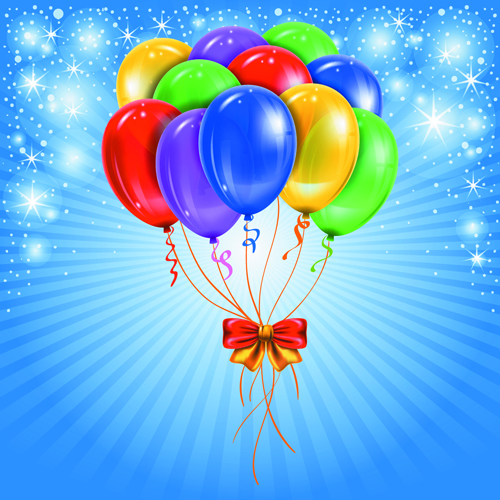 happy birthday happy colorful birthday balloons balloon background 