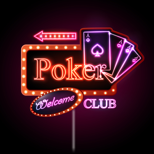 Bar neon boards vectors material 04
