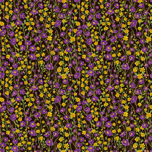 Beautiful flower seamless patterns retro vector set 13