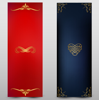 Blank banner ornate decor vector 01