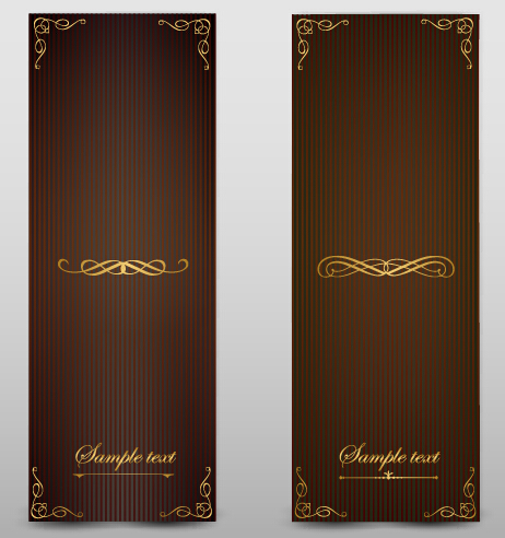 Blank banner ornate decor vector 02