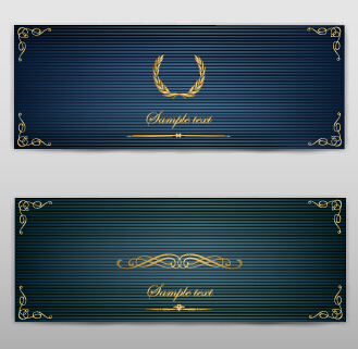 Blank banner ornate decor vector 06