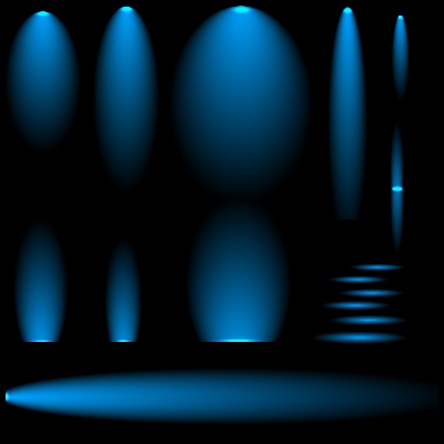 Blue glow different effect vector