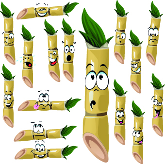 Cartoon Funny Fruit vector 05