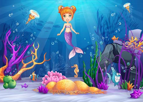 world underwater cartoon beautiful 