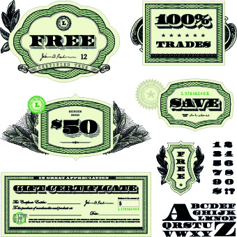 Certificate style design elements 01