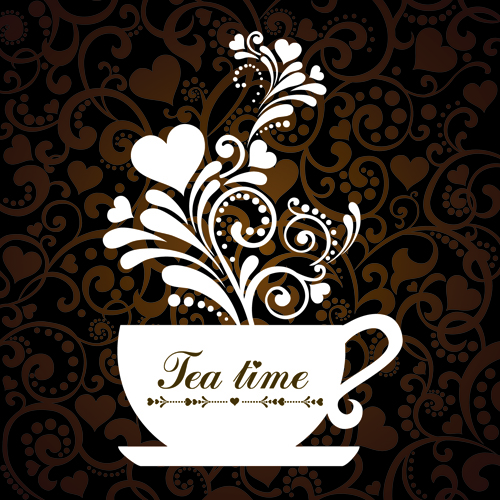 image floral background floral coffee cup coffee background vector background 