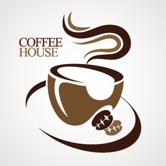 Coffee house creative logo design vector
