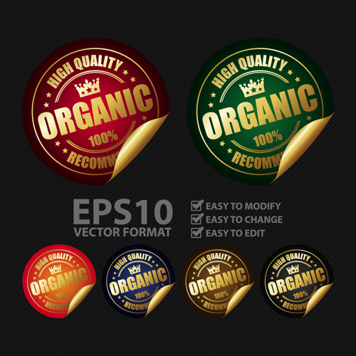 Commodity peeling sticker vectors design 02