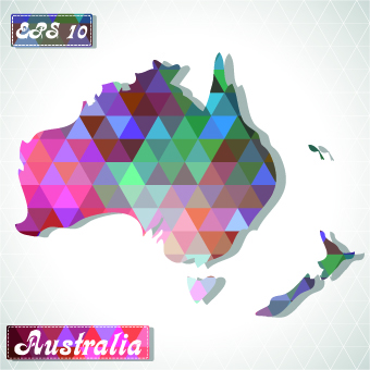Continents map design vector 02