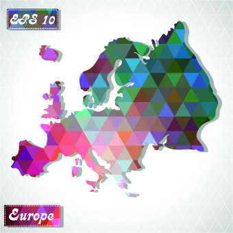 Continents map design vector 03