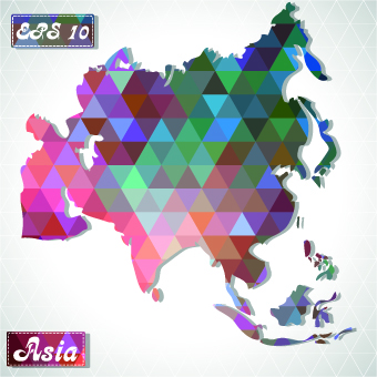 Continents map design vector 06
