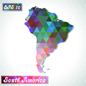 Continents map design vector 07