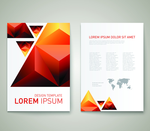 Cover brochure geometric triangle copy space vector 02