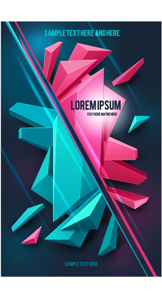 Creative business cover templates vector set 07