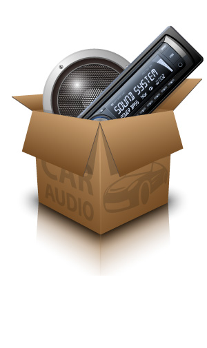 Creative car radio with speakers vector 03