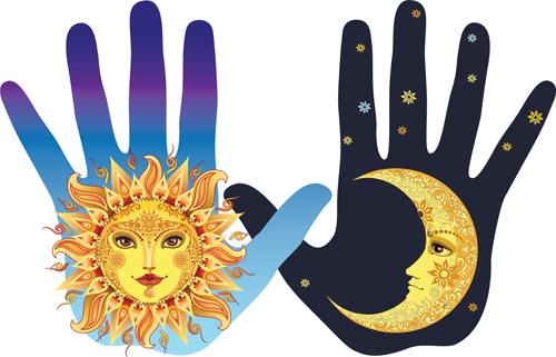 Creative palm design vector material 01
