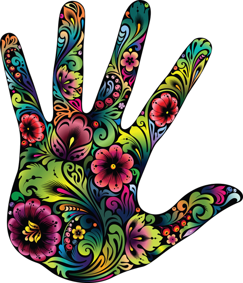 Creative palm design vector material 02