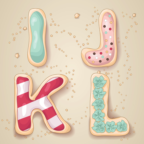 letters cute cookies 