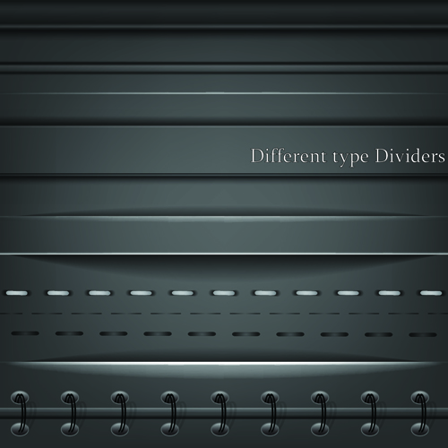 type dividers different 
