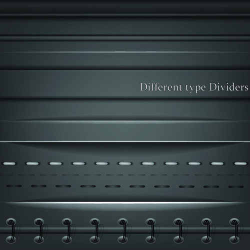Different Type Dividers design vector 01