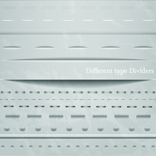 Different Type Dividers design vector 03