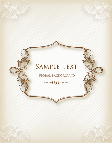 Floral Frames vector backgrounds set 21