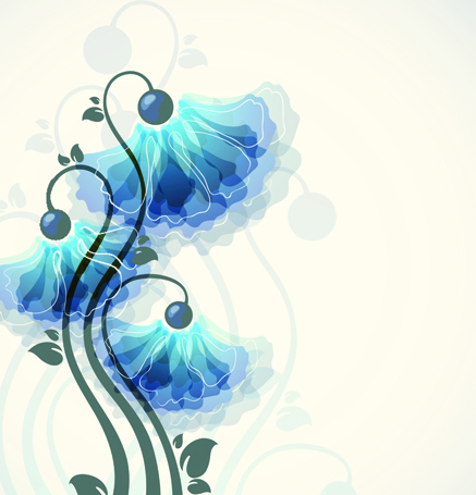 Set vector of Romantic Flowers art 01