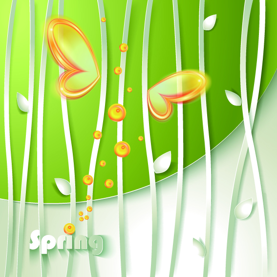 en season style vector background 04 Green season style vector background 04