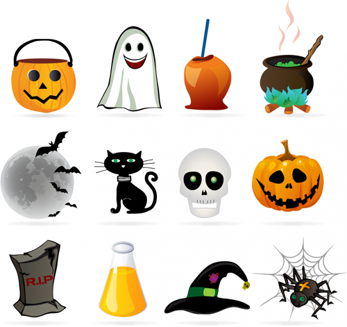 ornament material icons halloween 