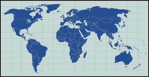 politico Mundo map vector map 