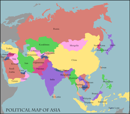 politico Mundo map vector map 