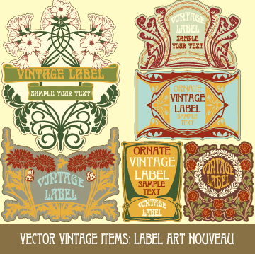 vintage ornate labels label design creative 