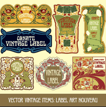 vintage ornate labels label free creative 