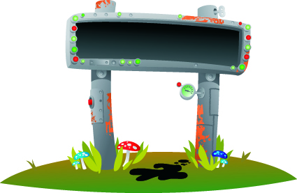 Vector Outdoor advertising design elements set 03