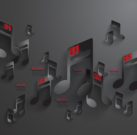 Black Paper vector background 01