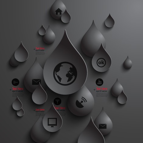 Black Paper vector background 02