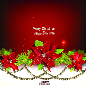 vector background pearls pearl flowers flower christmas background 