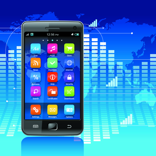 Vector phone template design 03
