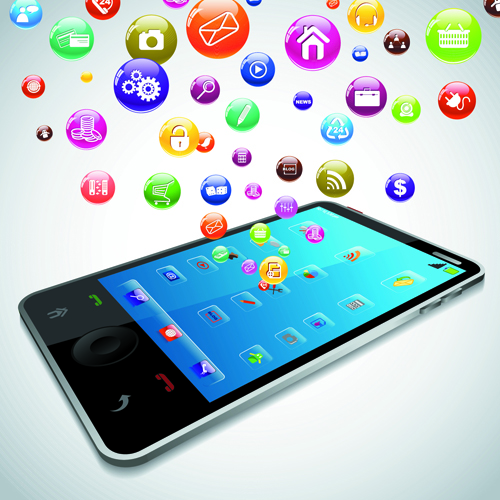Vector phone template design 06